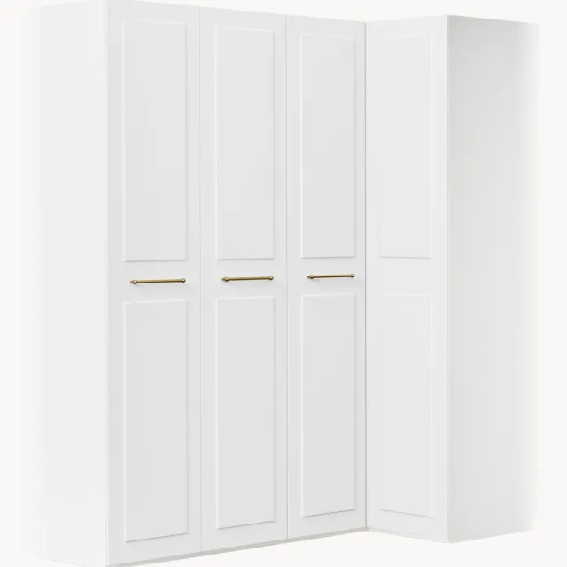 Westwing Collection Modulaire hoekkast Charlotte, 215 cm breed, diverse varianten Wit
