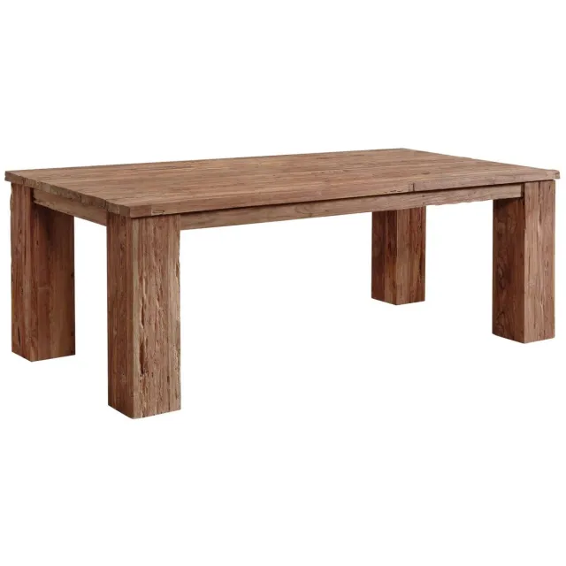 MASSIVMOEBEL24 .DE BASSANO #101 eettafel blank onbehandeld massief hout teak 250x100x76 cm (BxTxH)