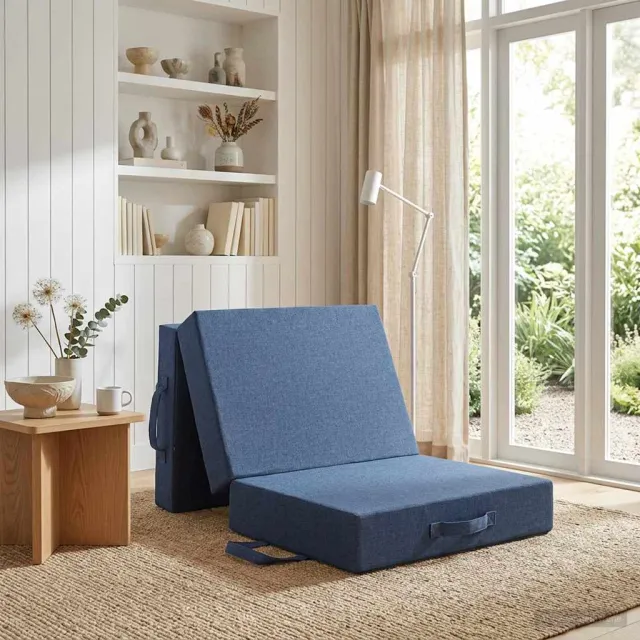 vidaXL Vouwbare Bankbed 75 x 67 x 45 cm Blauw