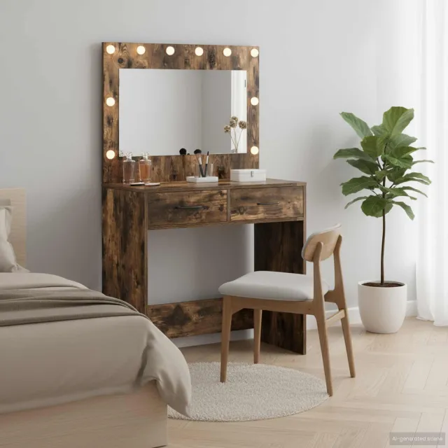 vidaXL Plafondtafel Gerookt eiken 78,5 x 41 x 135 cm Bewerkt hout, foto 2