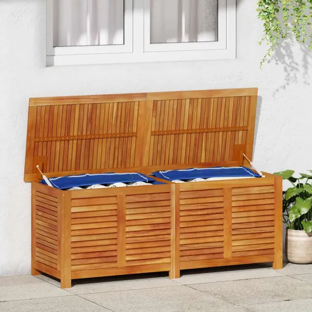 vidaXL Tuinbox met jaloezieën 150x50x56 cm massief acaciahout Bruin