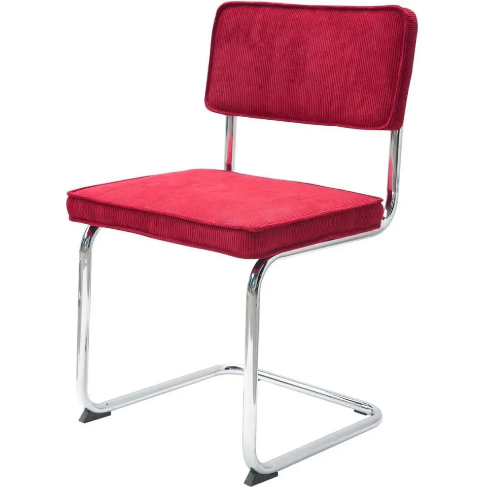 Lisomme Anne ribstof eetkamerstoel donker rood, foto 2