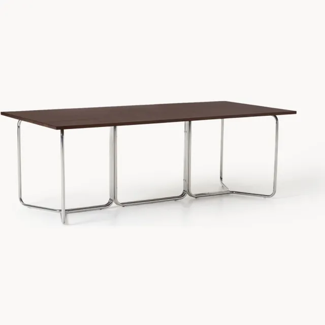 Westwing Collection Eettafel Soren van mangohout, in verschillende formaten Zilverkleurig