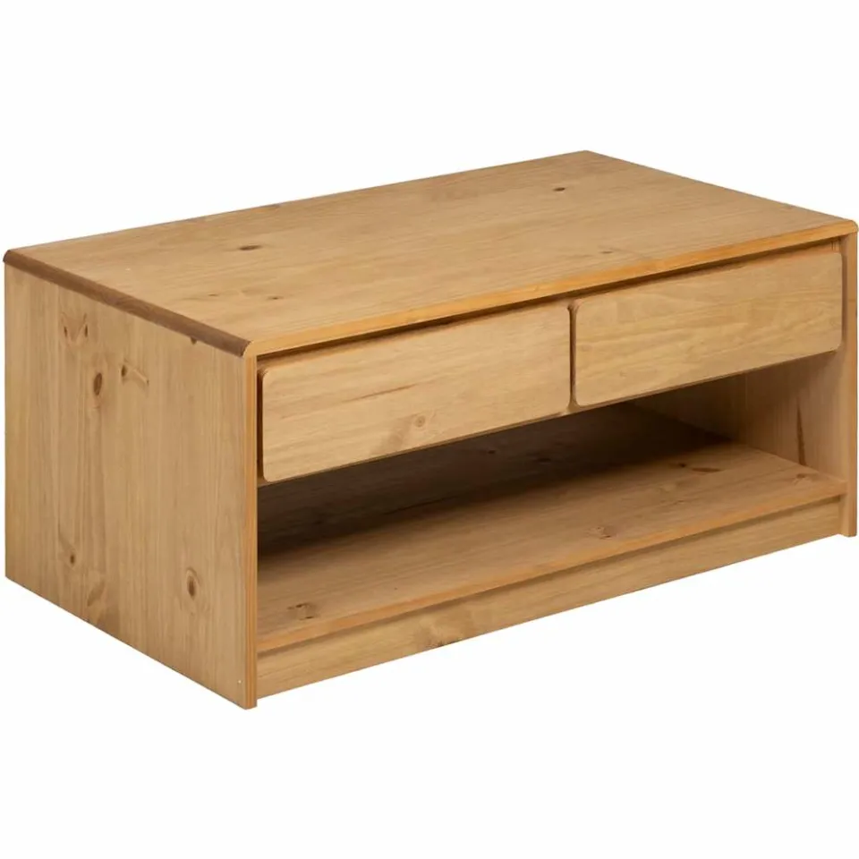 vidaXL Salontafel SAUDA 99x55x45 cm massief grenenhout eikenkleurig, foto 3