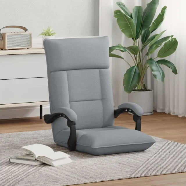 vidaXL Verstelbare vlo stoelen Lichtgrijs Stof