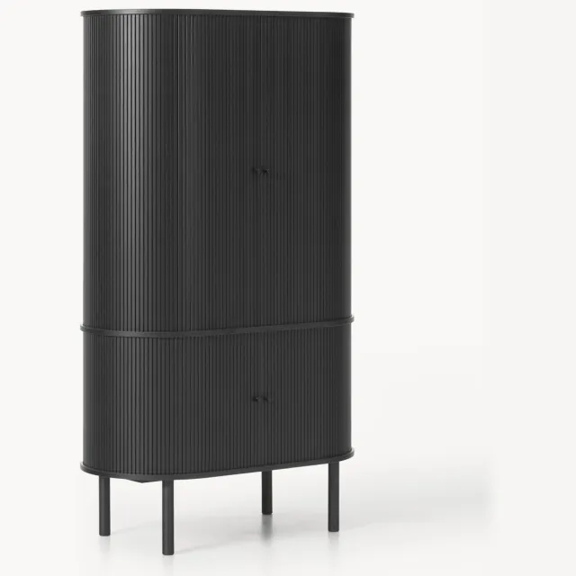 Westwing Collection Kledingkast Calary zwart