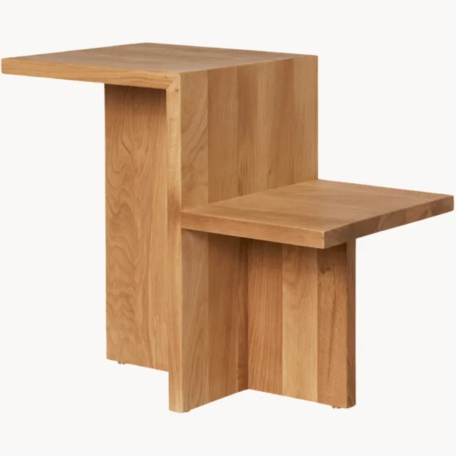 Ferm Living Bijzettafel Distinct van eikenhout Bruin