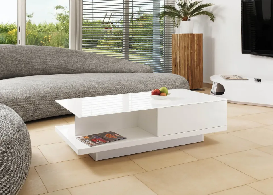 salontafel Caminha hoogglans wit, foto 5