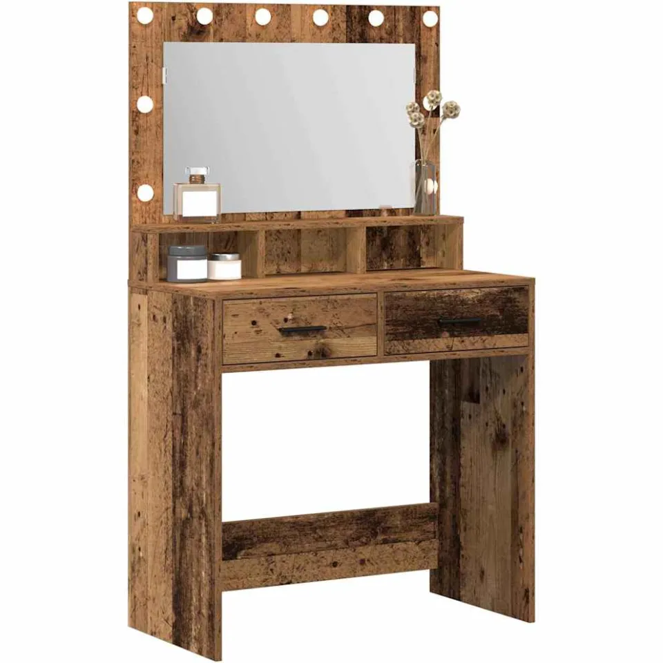vidaXL Plafondtafel Oudhout 79 x 41 x 135 cm Bewerkt hout Bruin