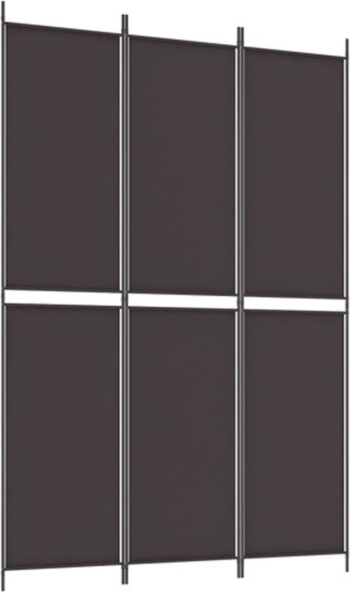 vidaXL Kamerscherm met 3 panelen 150x220 cm stof bruin, foto 3