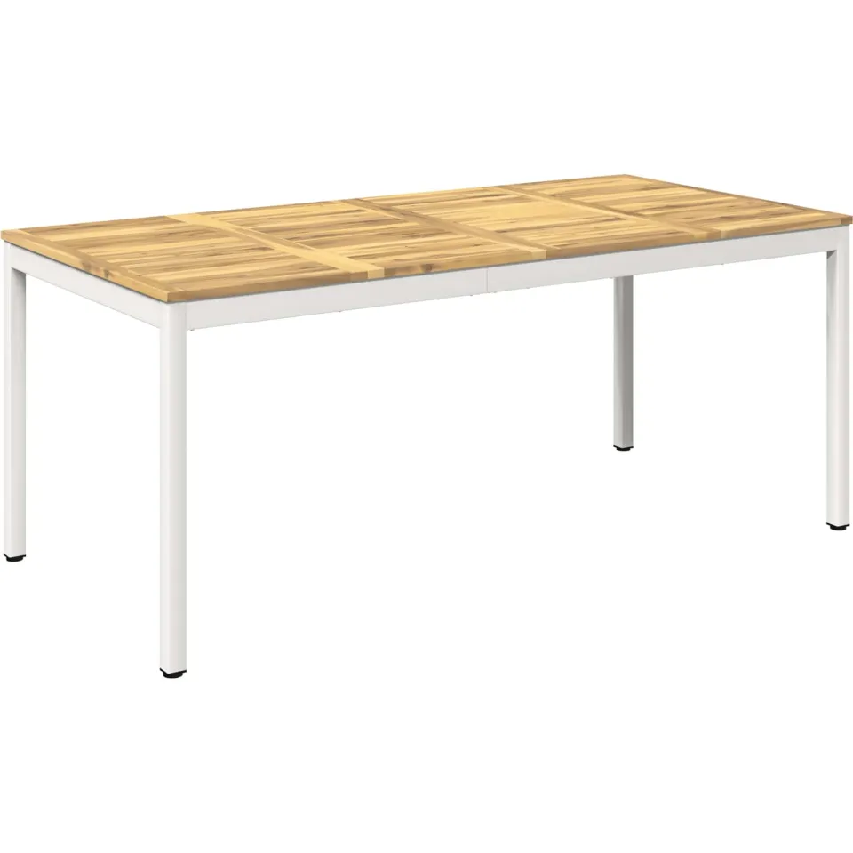 vidaXL Tuindiner tafel NAARDEN Witgewassen 147 x 88,5 x 75 cm, foto 3