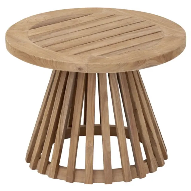 Must Living Lily salontafel rond teakhout - 37 × Ø50 cm Naturel