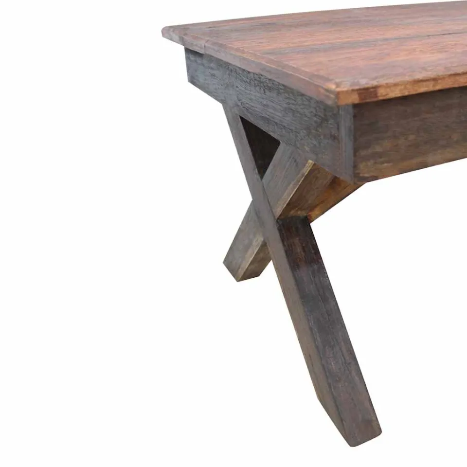 vidaXL Salontafel 110x60x45 cm gemengd gerecycled hout bruin, foto 3
