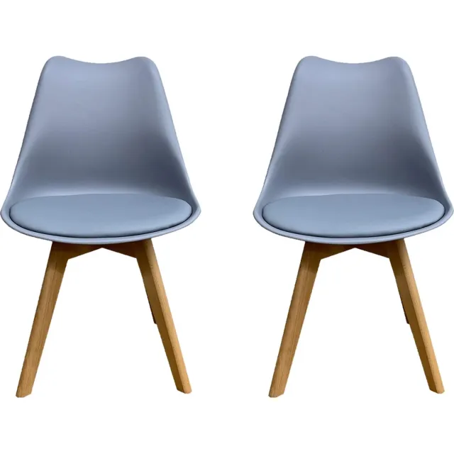 Lina Bella Eetkamerstoelen - Set van 2 - Woonkamerstoel - Grijs Grijs2