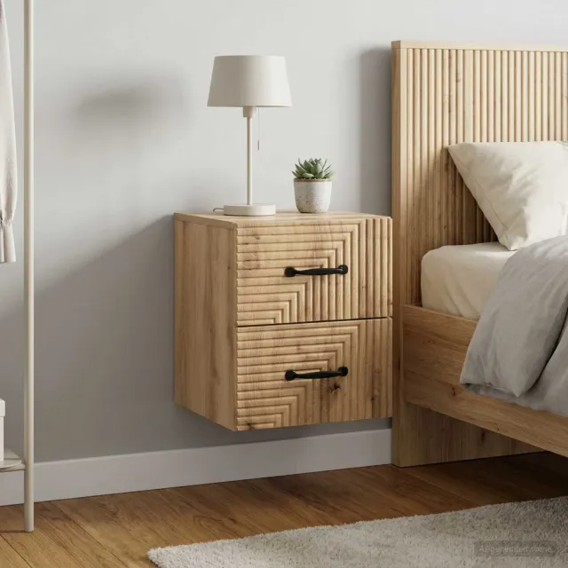 vidaXL Wandbeugel Bedkast 2 st Artisanaal eiken 34,5 x 33 x 40 cm, foto 2