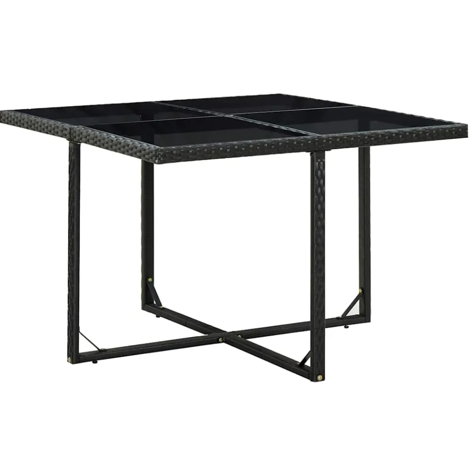vidaXL 9-delige Tuinset met kussens poly rattan zwart, foto 4