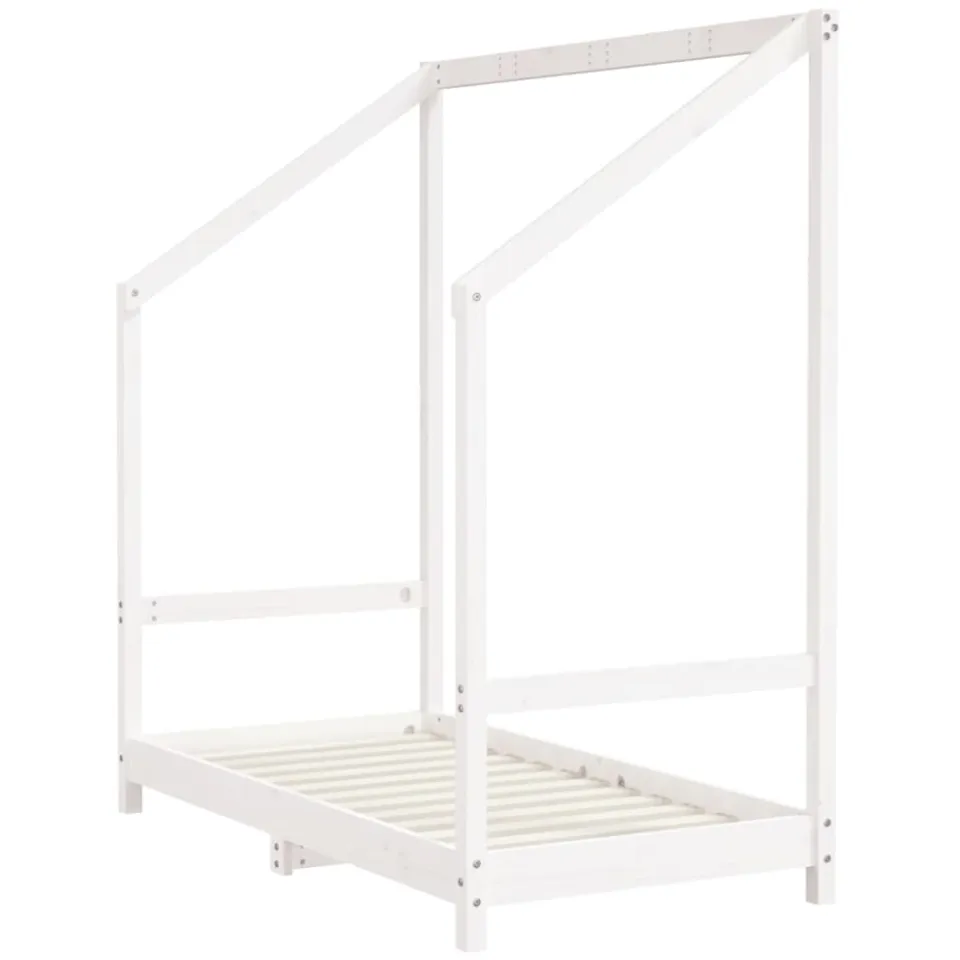 vidaXL Kinderbedframe 2x(70x140 cm massief grenenhout wit, foto 3