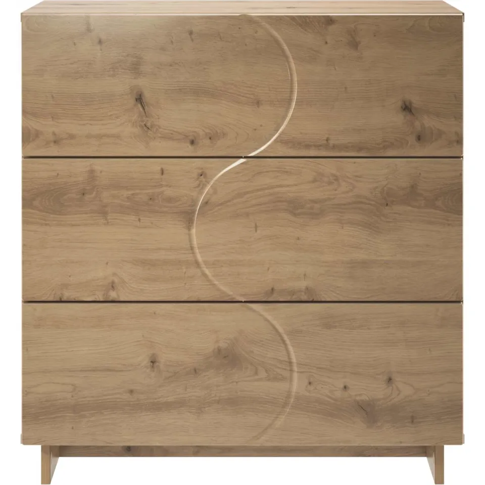 vidaXL Dressoir Artisanaal eiken 70 x 38 x 75 cm Bewerkt hout, foto 4