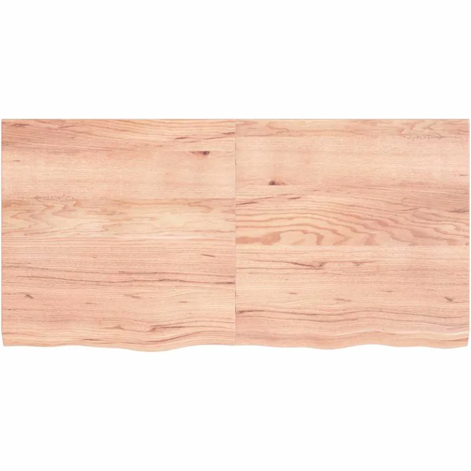 vidaXL Tafelblad 120x60x(2-4)cm behandeld massief eikenhout lichtbruin, foto 2