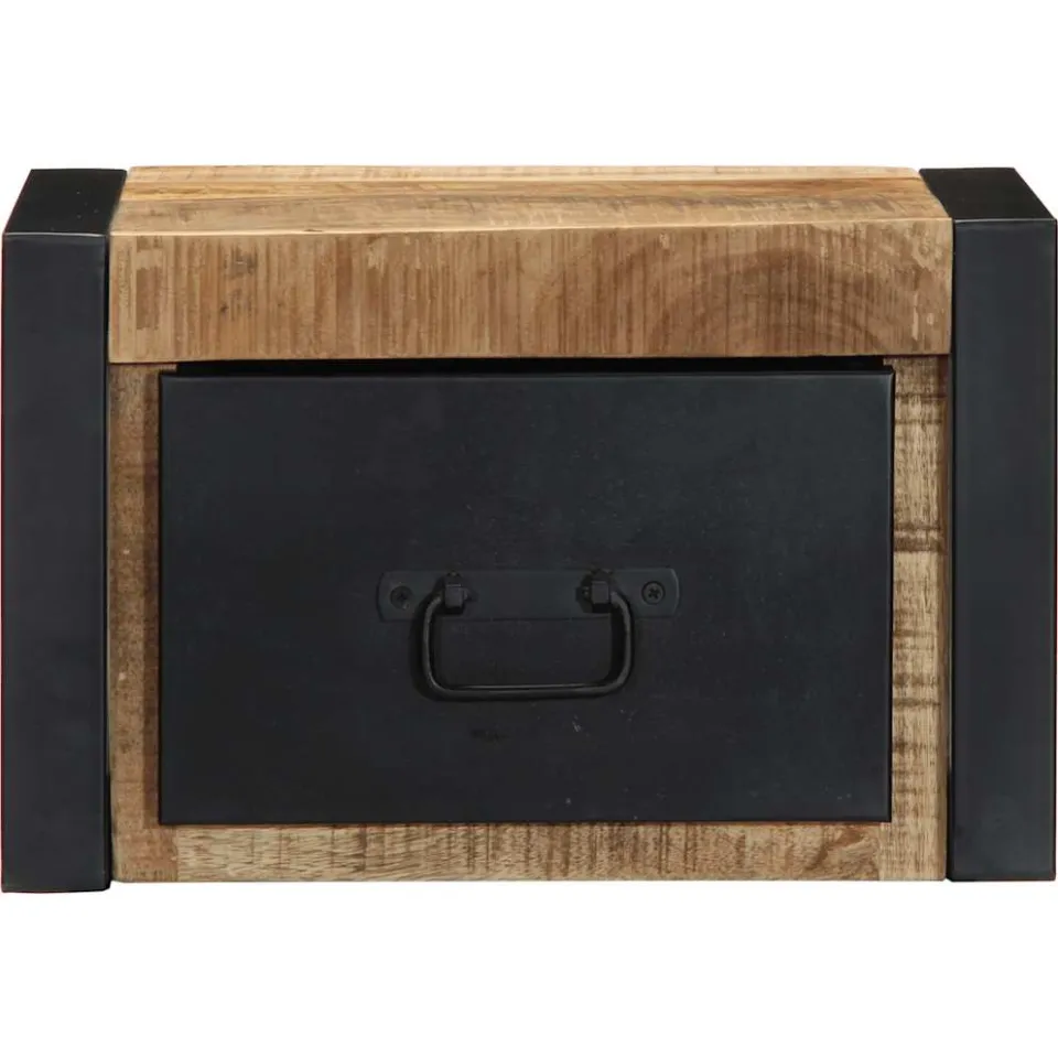 vidaXL Nachtkastje 40x35x25 cm massief ruw mangohout bruin, foto 2