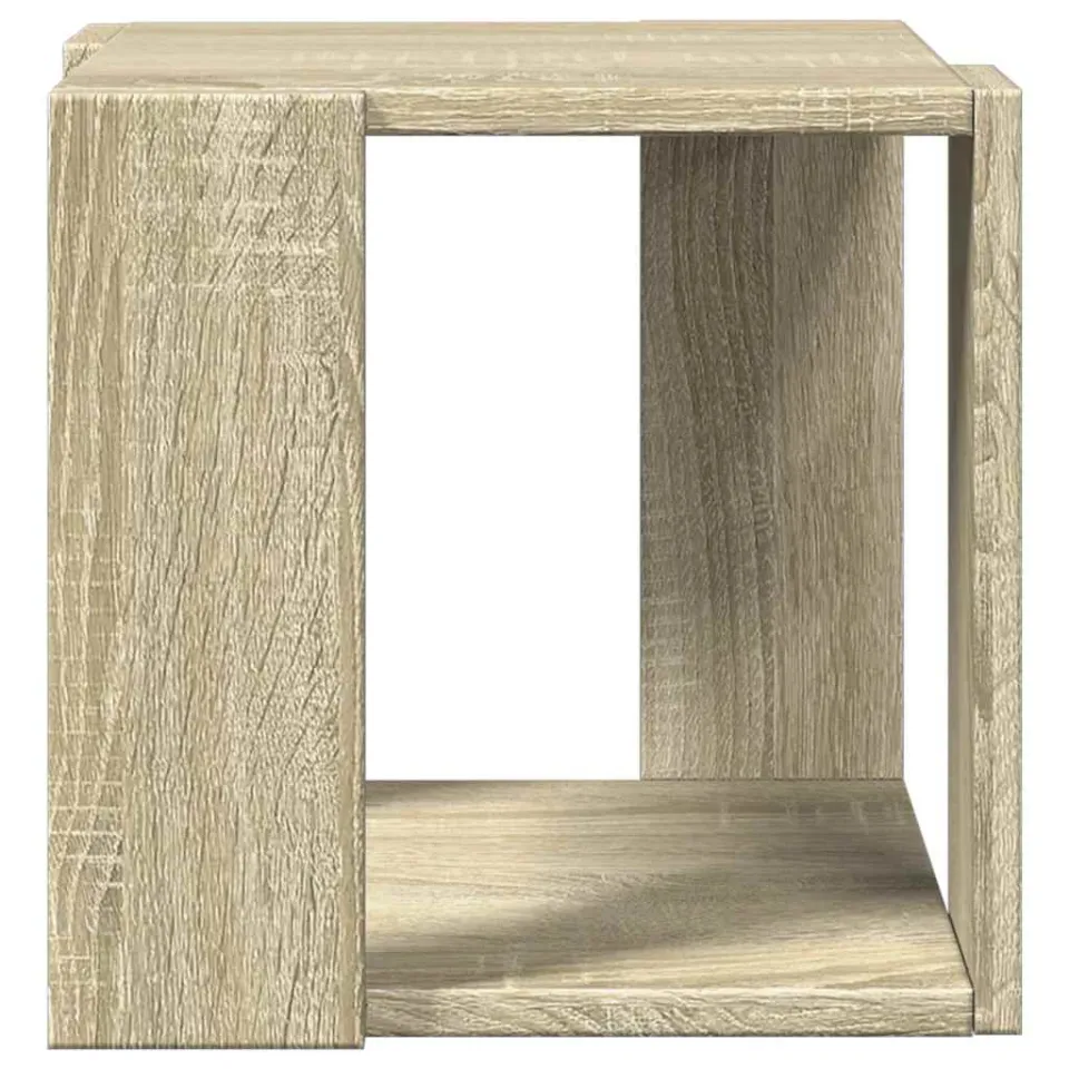vidaXL Salontafel 32x32x30 cm bewerkt hout sonoma eikenkleurig, foto 4