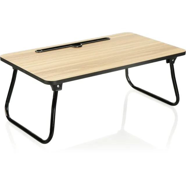 meerklose bed serveertafel - moderne knietafel - opklapbare bedtafel met tablethouder - bijzettafel, bedblad (1 stuk - bruin)