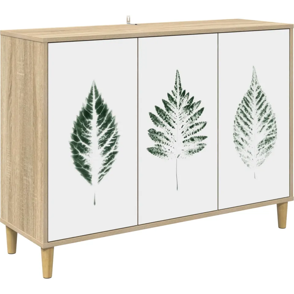 vidaXL Dressoir HANAU Sonoma 102 x 33 x 75 cm Bewerkt hout bruin, foto 3