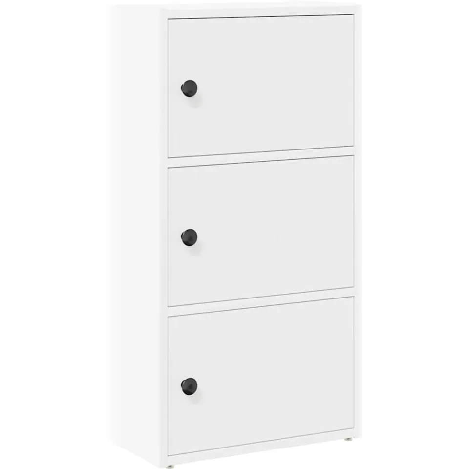vidaXL Boekenkast 40x24x77 cm bewerkt hout wit, foto 3