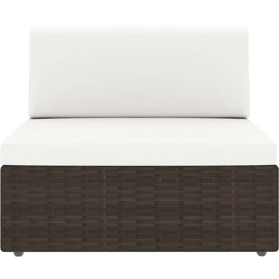 vidaXL 4-delige Loungeset poly rattan bruin, foto 2