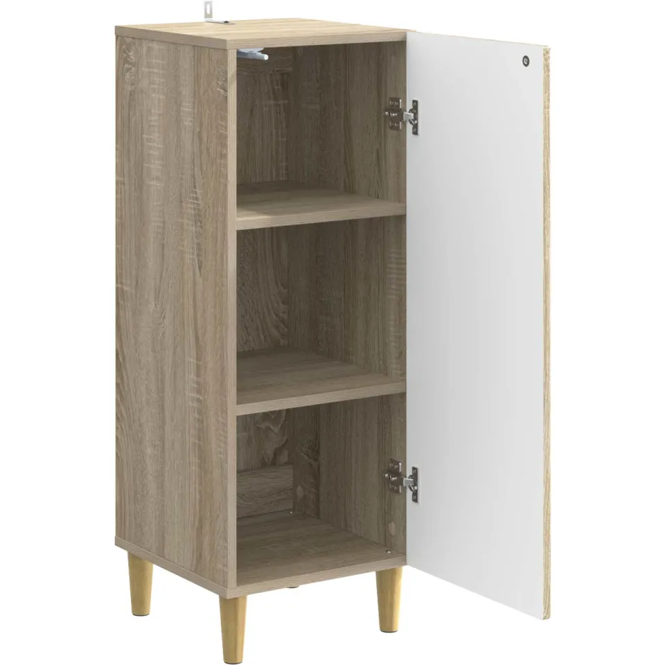 vidaXL Dressoir Sonoma Eiken 33 x 34,5 x 90 cm Bewerkt hout Bruin