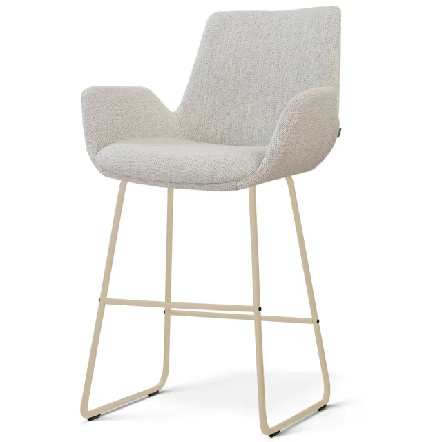 Nolon Nino-Eef barkruk beige gemêleerd - beige onderstel - 65 cm