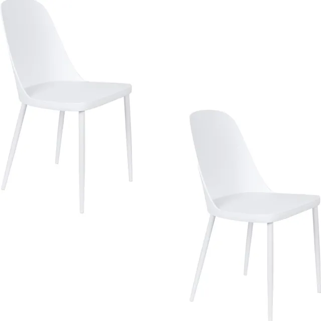 Housecraft Living Pip Eetkamerstoelen Wit - Set van 2