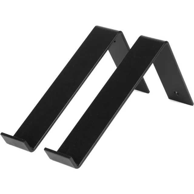 Wovar Plankdrager Zwart Industrieel 15 x 20 cm | T3 | Set 2 Stuks
