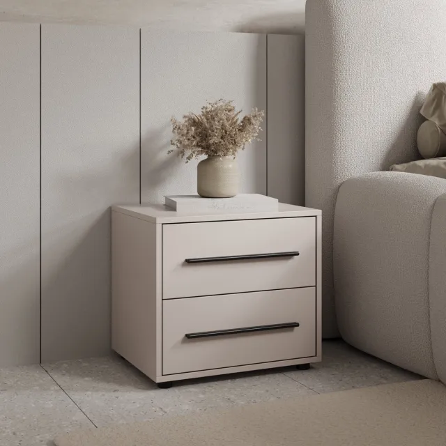 MEUBELLA Montalo - Nachtkastje - Beige - 51x40x47 cm
