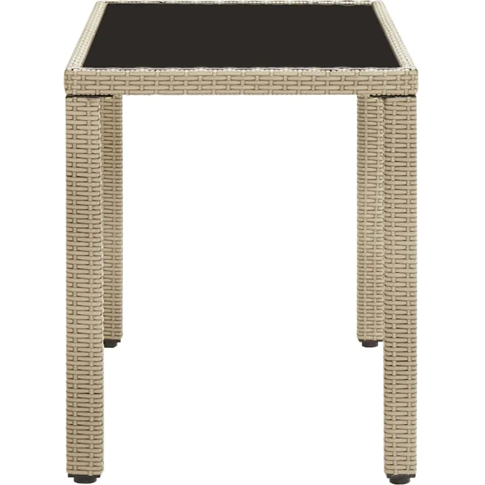 vidaXL Tuintafel 123x60x74 cm poly rattan beige, foto 3