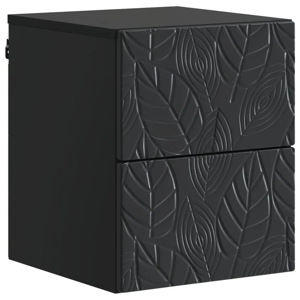 vidaXL Wandbeugel Bedkast Zwart 34,5 x 33 x 40 cm Bewerkt hout, foto 3