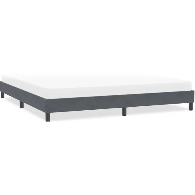 vidaXL Bedframe zonder matras 200x220 cm fluweel donkergrijs