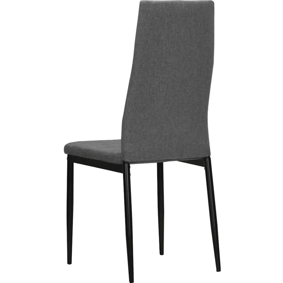 vidaXL Eetkamerstoelen 2 st stof lichtgrijs grijs, foto 4