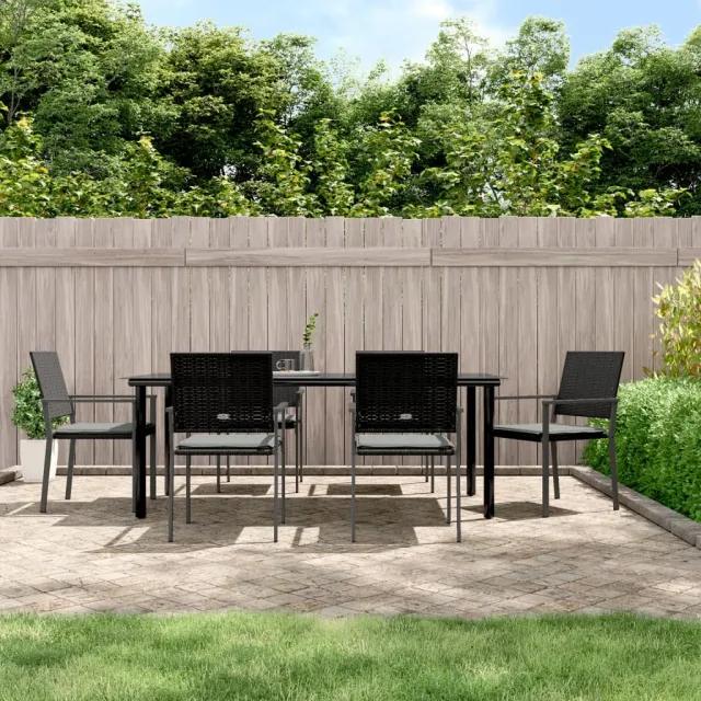 vidaXL 7-delige Tuinset met kussens poly rattan en staal, foto 2