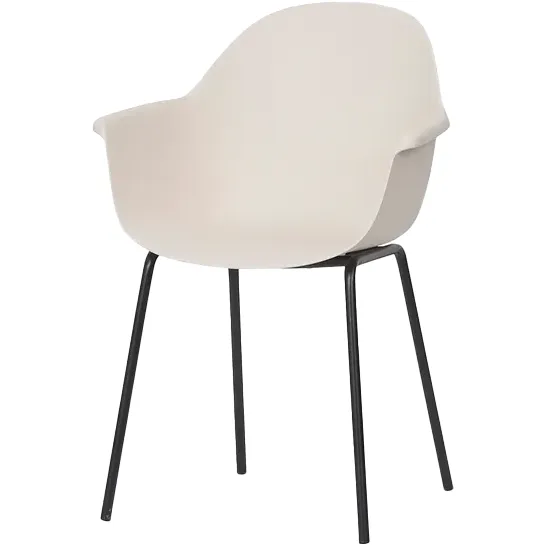 Lisomme Dorian tuinstoel gerecycled bamboe créme Wit