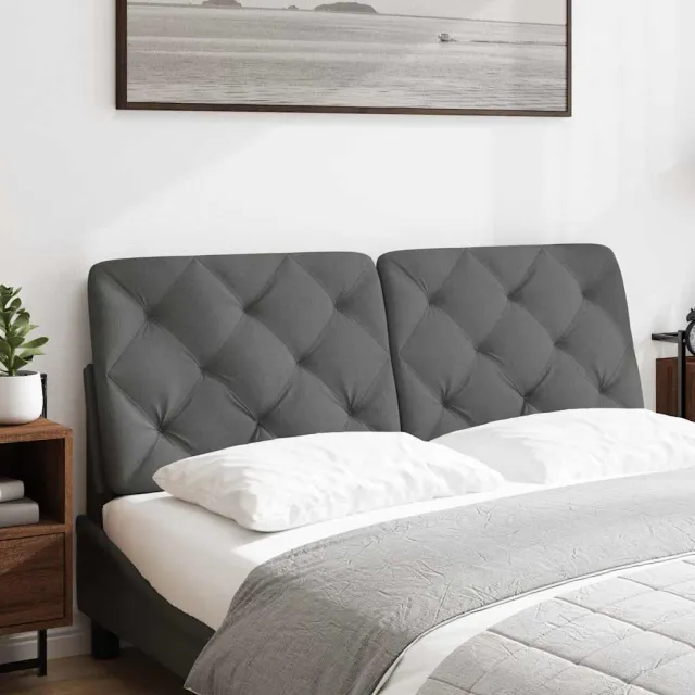vidaXL Hoofdbordkussen 140 cm stof donkergrijs