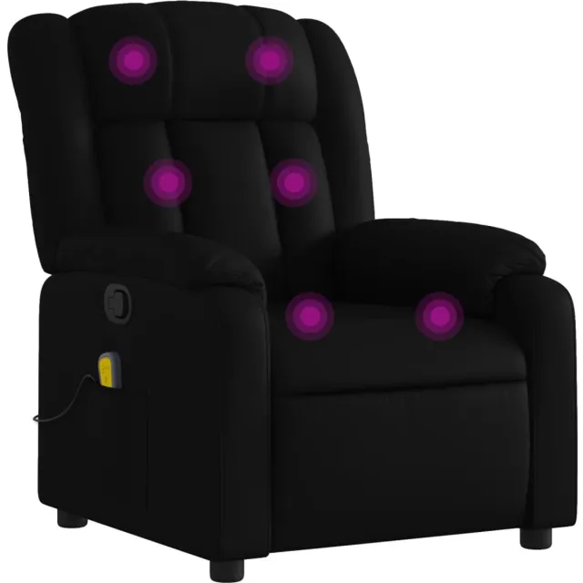 vidaXL Massagestoel - van - zwart - kunstleer