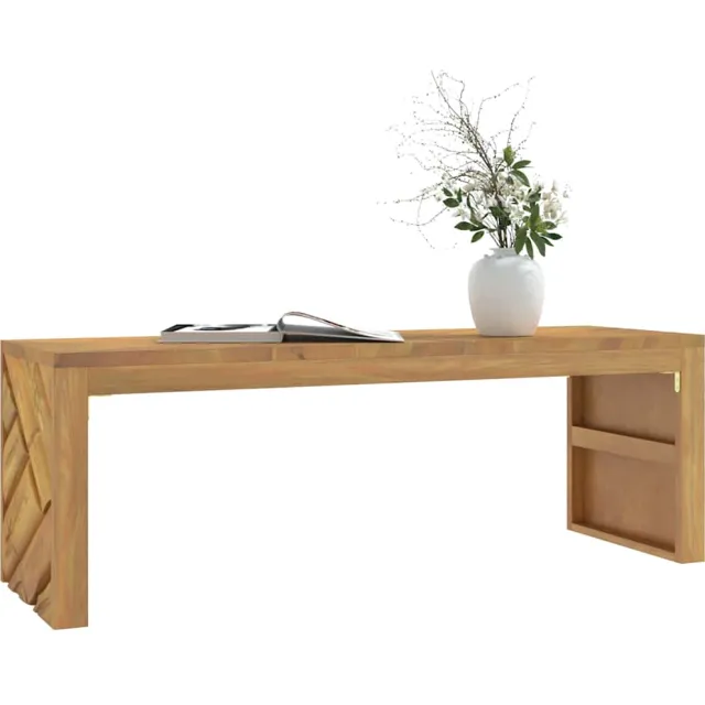 vidaXL Salontafel 110x35x38 cm massief teakhout Bruin