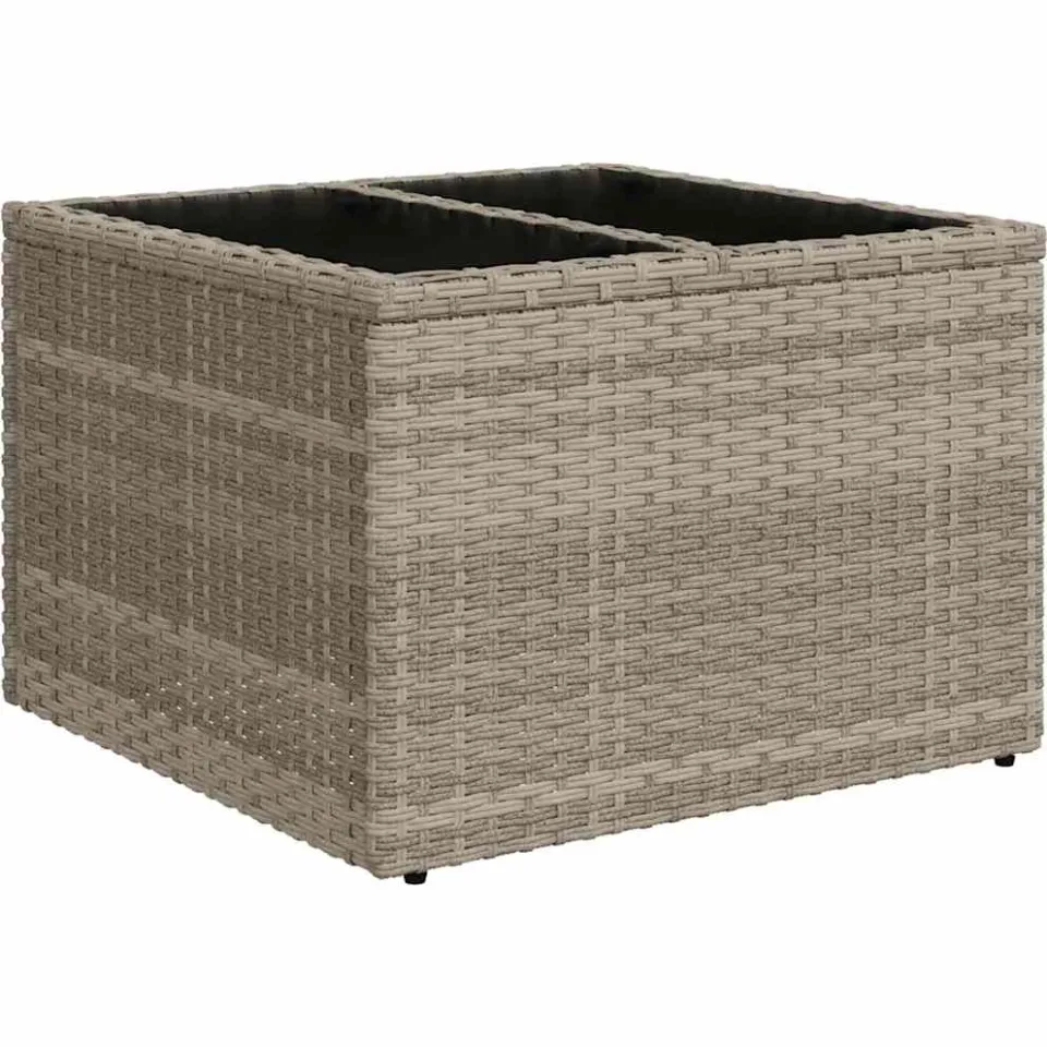 vidaXL Tuin Sofa Set 10 st Lichtgrijs poly rattan, foto 3