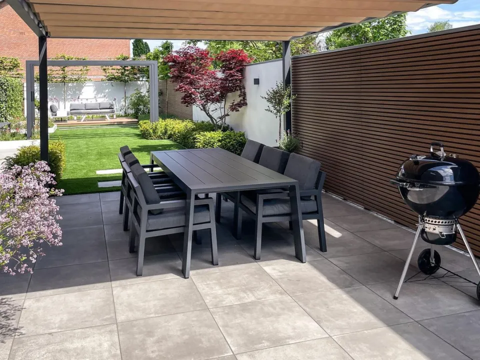 Bellagio tuinmeubelen Bellagio Vinadio 255cm low dining tuinset 7-delig grijs, foto 4