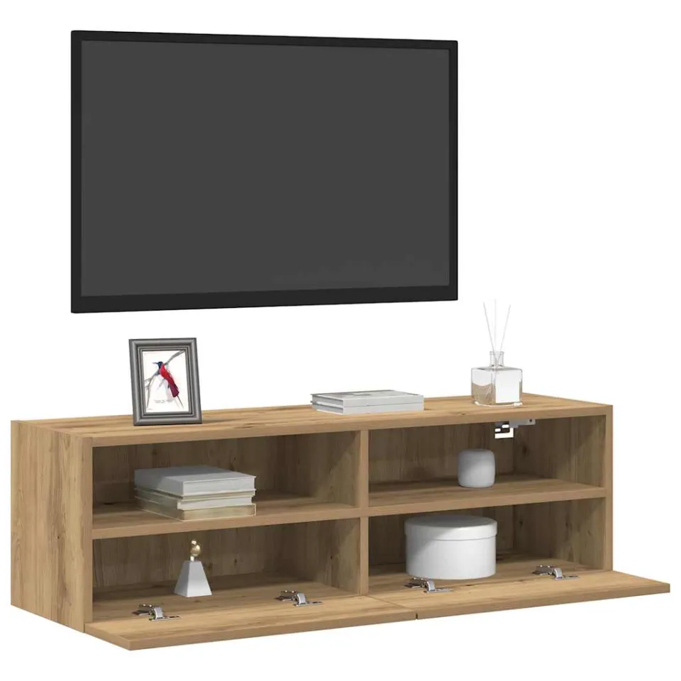vidaXL TV Wandkast 100 x 30 x 30 cm artisanaal eikenkleurig, foto 3