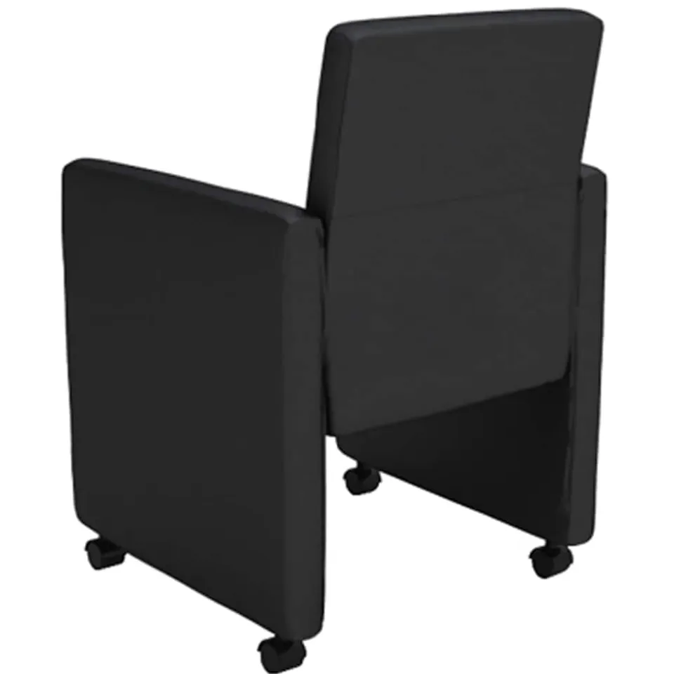 vidaXL Eetkamerstoelen 4 st kunstleer zwart, foto 4
