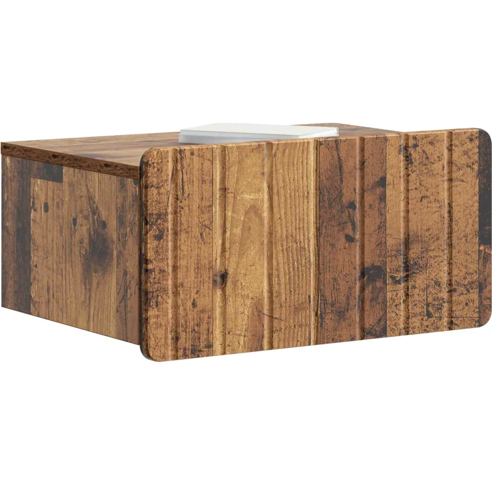 vidaXL Wandbeugel Bedkast 2 st Oud hout 49 x 34,5 x 24 cm Bewerkt hout bruin, foto 3