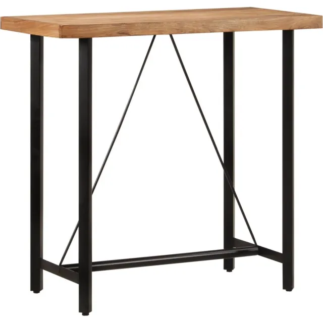 vidaXL Bartafel - 110x55x107 - cm - massief - acaciahout - en - ijzer Bruin