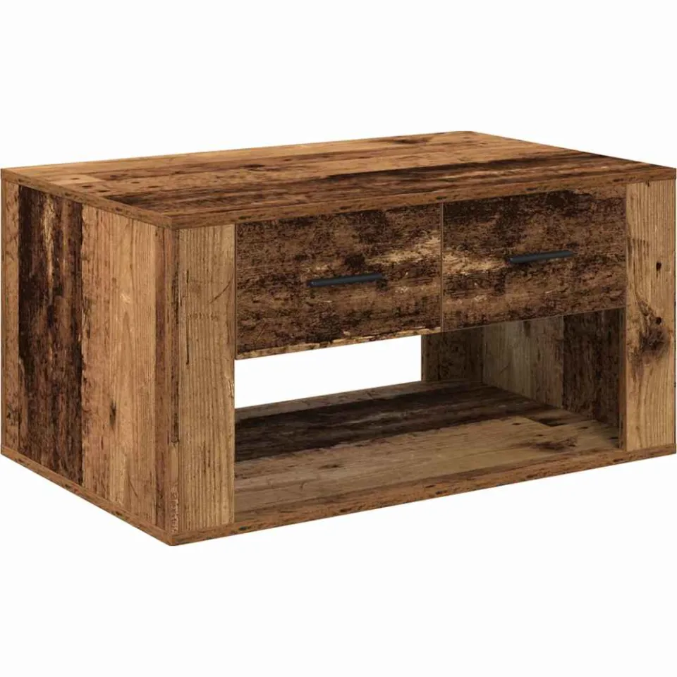 vidaXL Salontafel Oud Hout 80 x 50 x 40 cm Bewerkt hout bruin, foto 3